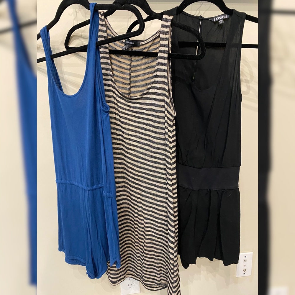 Express and Forever 21 dress and romper bundle